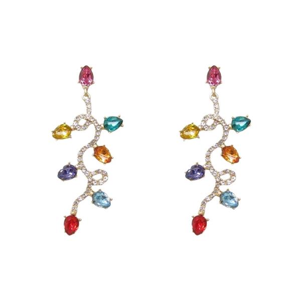 Crystal Twirl Design Earring