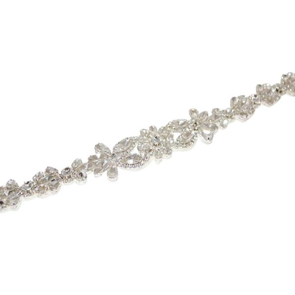 FLOWER PATTERN HANDMADE CRYSTAL BELT AND HEADBAND
