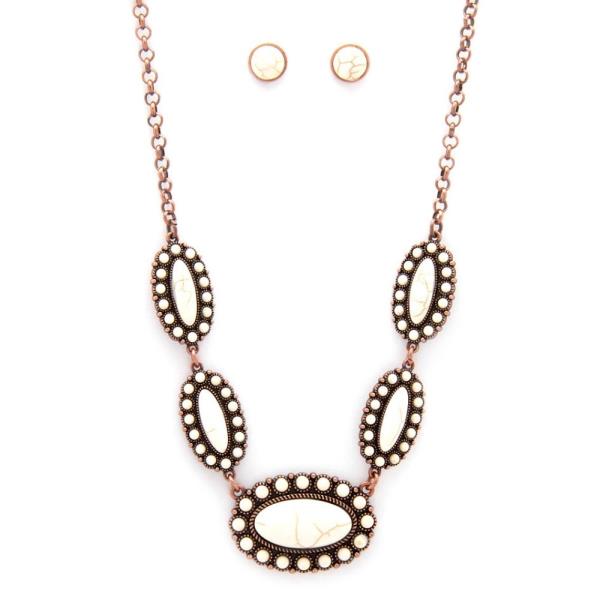 RUSTIC OVAL STATION NECKLACE
