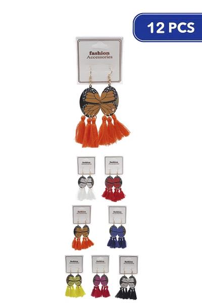 Butterfly Tassel Dangle Earring (12 Units)