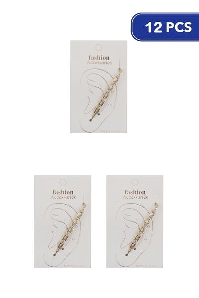 Rhinestone Bar Ear Cuff (12 Units)
