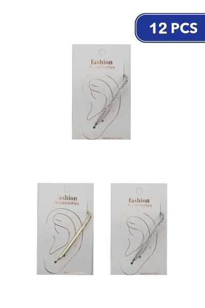 Rhinestone Bar Ear Cuff (12 Units)