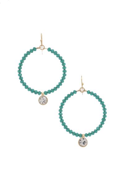 Rhinestone Beaded Dangle Earring