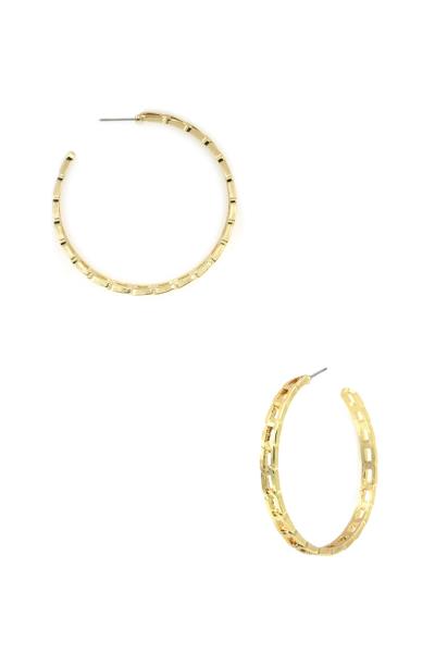 Metal Chain Shape Hoop Earring