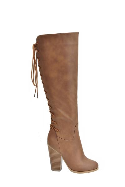 FASHION CHIC BACK LACE LEG BOOTS