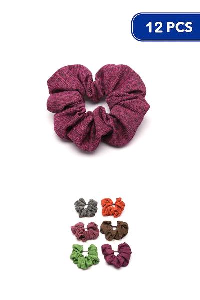 Color Texture Hair Scrunchie (12 Units)