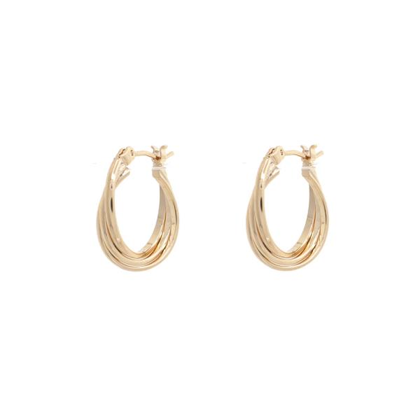 TRIPLE HOOP METAL EARRING