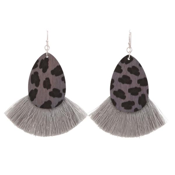 Leopard Tassel Dangle Earring