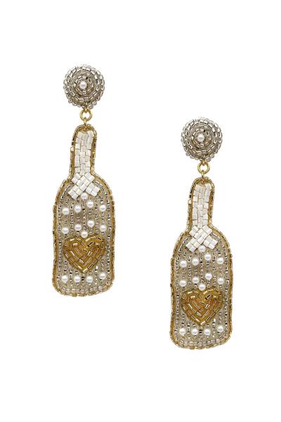 Seed Bead Bottle Dangle Earring