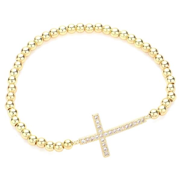 Crystal Cross Beaded Bracelet