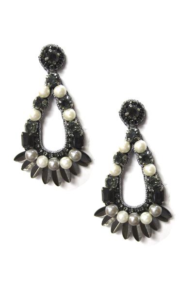 Seed Bead Pearl Teardrop Elegant Dangle Earring
