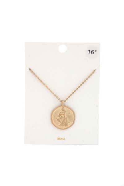 Figure Medallion Necklace