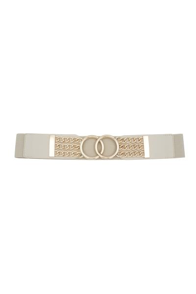DOUBLE CIRCLE CHAIN LINK FRONT ELASTIC BELT
