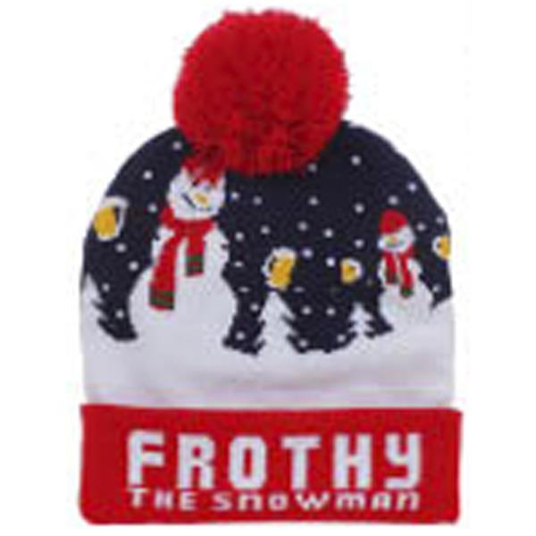 LIGHT ON CHRISTMAS POM POM BEANIES