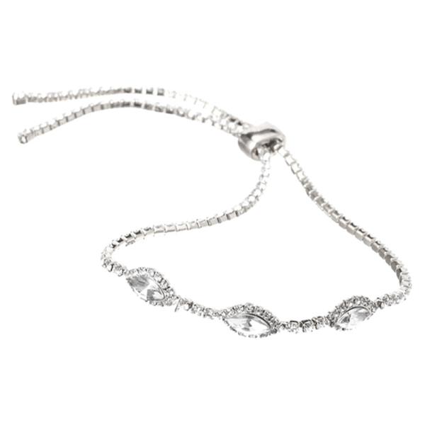Rhinestone Marquise Slider Bracelet