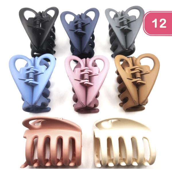 Heart Hair Claw Clip (12 Units)