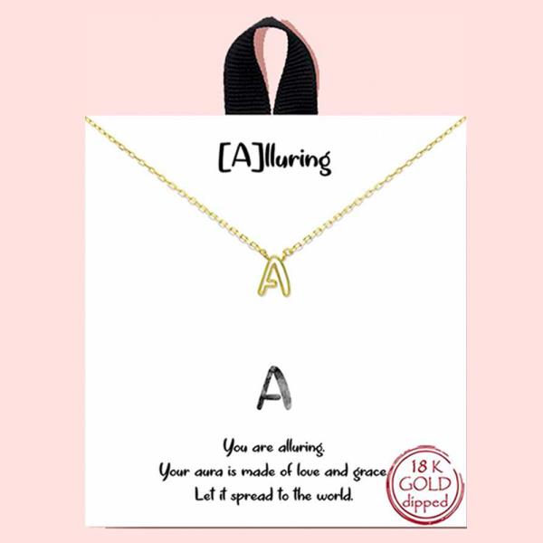 18K GOLD RHODIUM DIPPED MEANING INITIAL NECKLACE