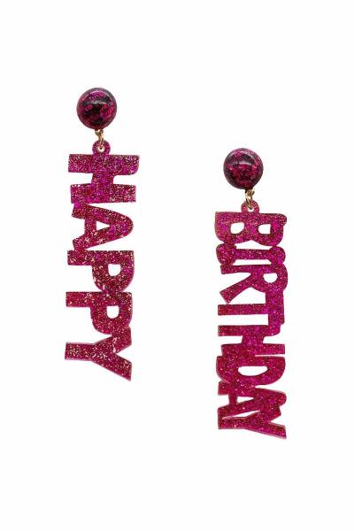 Happy Birthday Dangle Earring