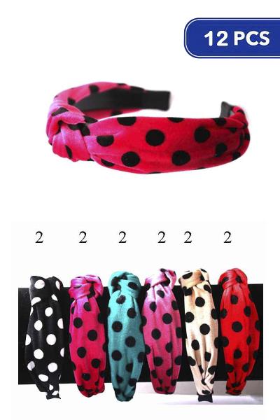 Dot Mid Knot Headband (12 Units)