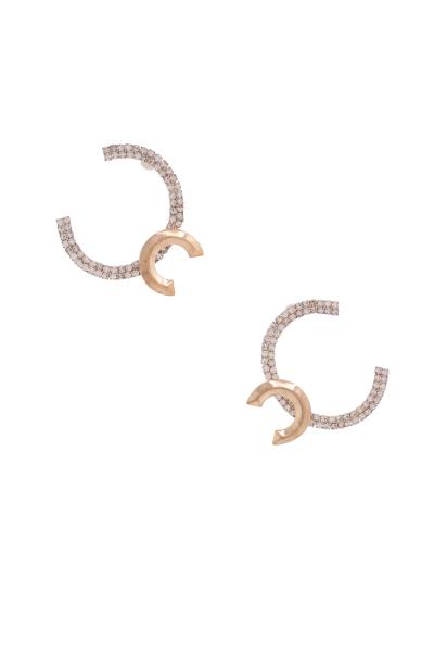 HALF CIRCLE RHINESTONE EARRING