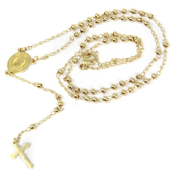 Stainless Steel Religious Rosary Necklace