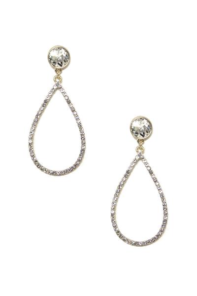 Rhinestone Teardrop Dangle Earring