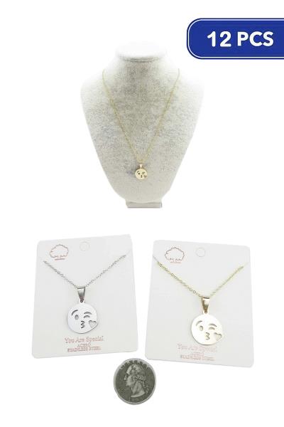 Emoji Pendant Necklace (12 Units)