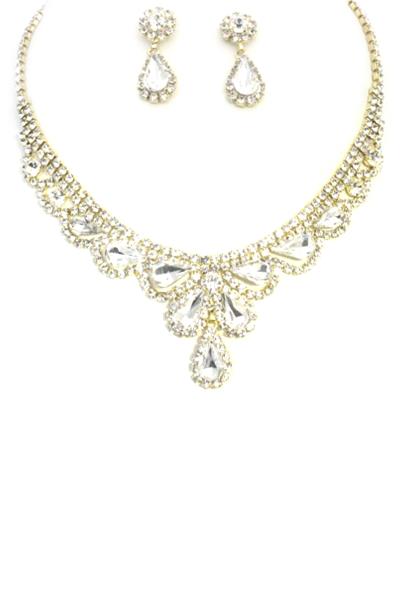 Teardrop Crystal Bridal Necklace