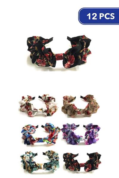 Flower Print Headband (12 Units)
