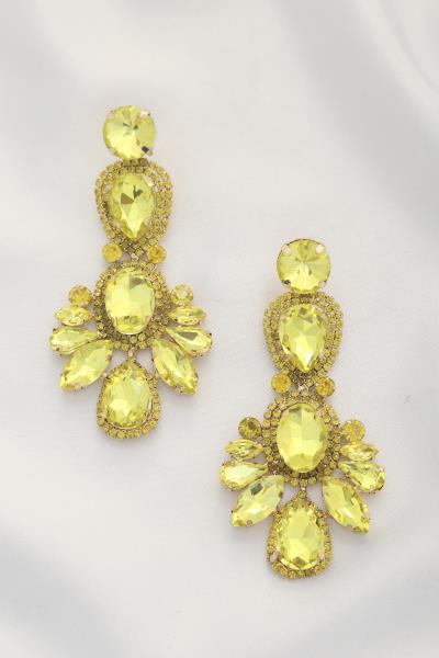 Chunky Teardrop Marquise Rhinestone Earring