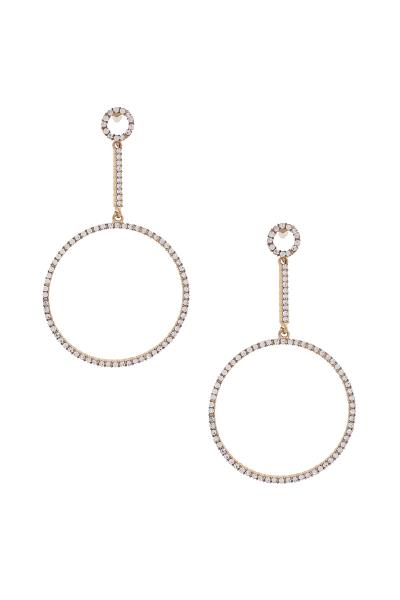 Circle Rhinestone Dangle Earring
