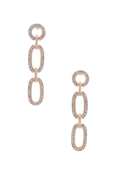 Rhinestone Metal Dangle Earring