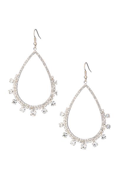 Rhinestone Teardrop Earring
