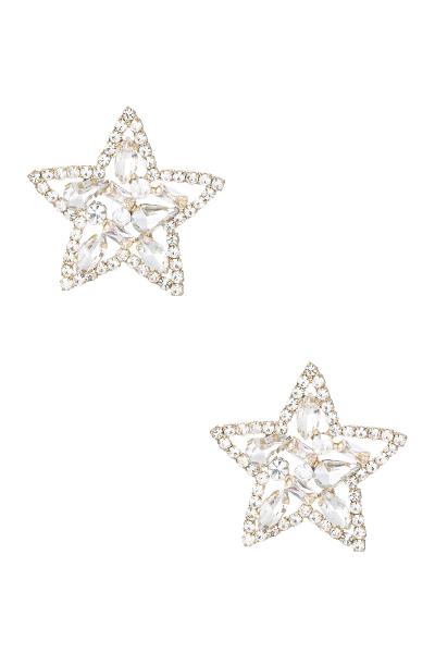 Rhinestone Star Shape Post Earring