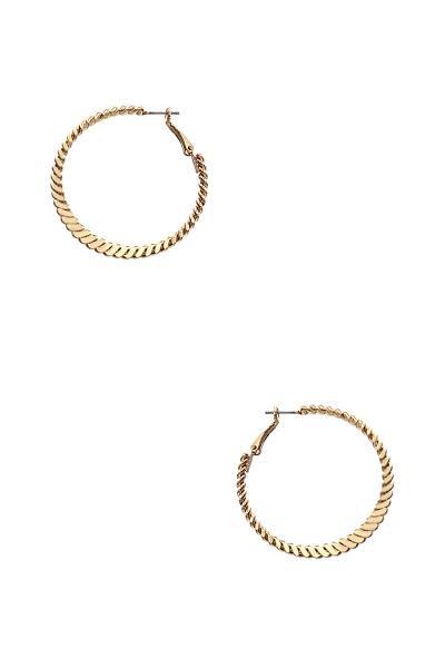 FASHION METAL PATTERN OPEN HOOP EARRING