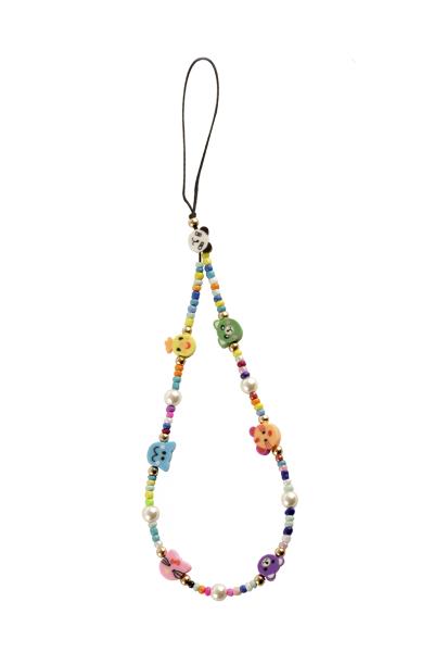 Seed Cute Animal Rubber Bead Cell Phone Straps