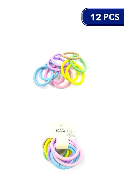 Pastel Mix Rubber Band Hair Tie 10 PC (12 Units)
