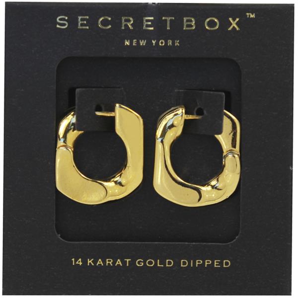 Oval 14 Karat Gold Dipped Earring