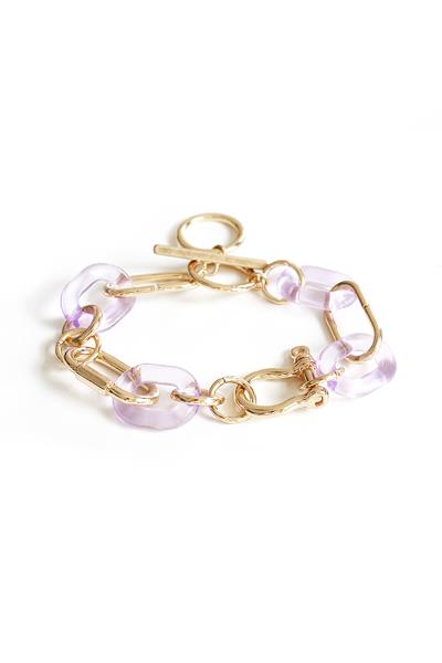 METAL LUCITE MIX BRACELET