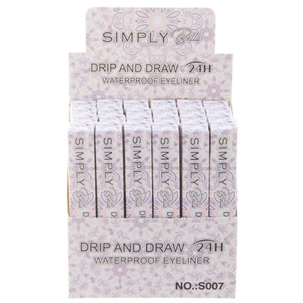 SIMPLY BELLA DRIP AND DRAW 24H WATERPROOF EYELINER 24 PCS