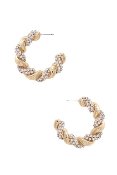 Twisted Rhinestone Earring