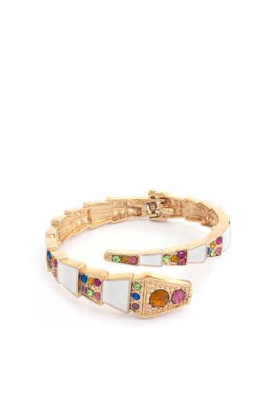 Snake Rhinestone Metal Bracelet