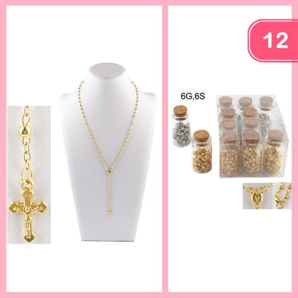 Rosary Cross Prayer Necklace (12 Units)
