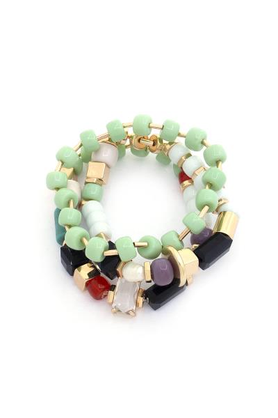 Crystal Beaded Bracelet Set