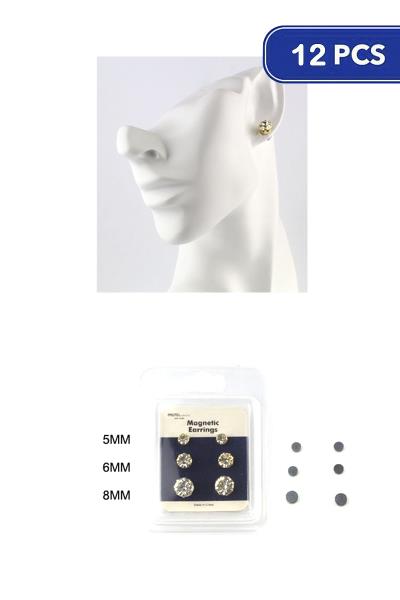 Rhinestone Magnetic Earring (12 Units)