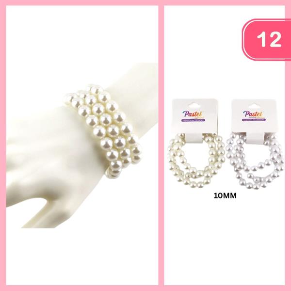 Pearl Stretch Bracelet Set (12 Units)