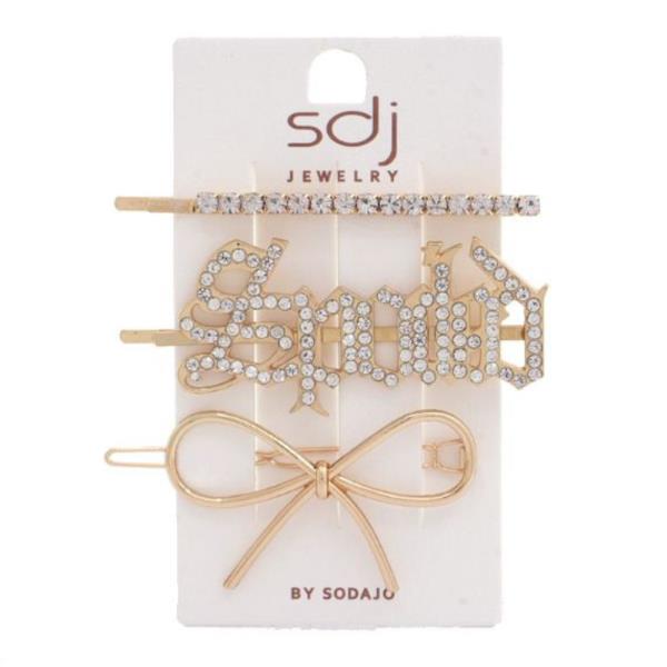 SODAJO SPOILED RHINESTONE HAIR CLIP SET