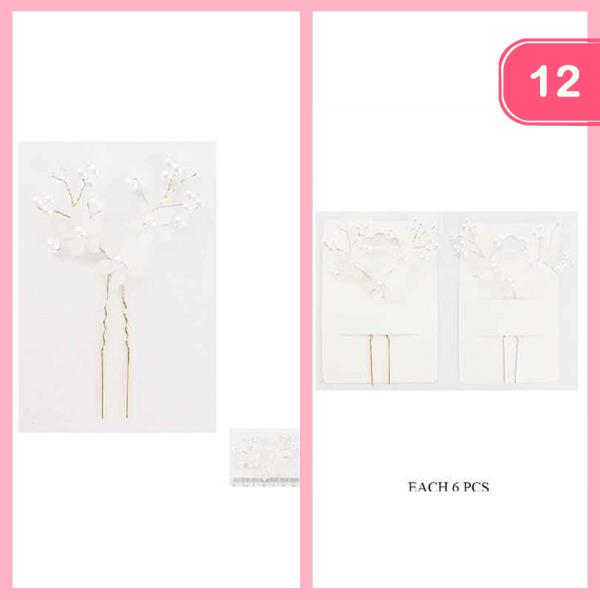 Pearl Ball Design Bridal Hair Pin (12 Units)