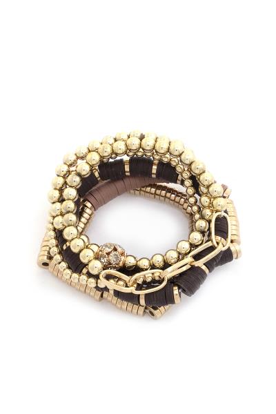 HEISHI BEAD ASSORTED BRACELET SET