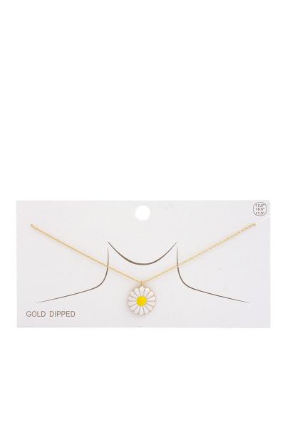 DAISY FLOWER CHARM NECKLACE